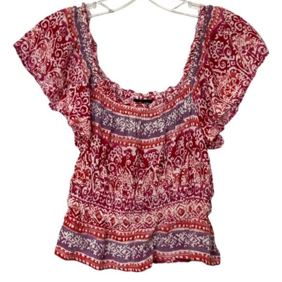 Aqua Set - Top & Wide Leg Pants Smocked Palazzo Pants Boho Hippie Womens Size XS - Picture 3 of 15